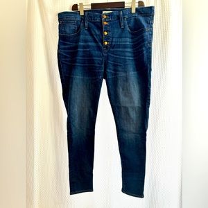 Button front Madewell skinny jeans